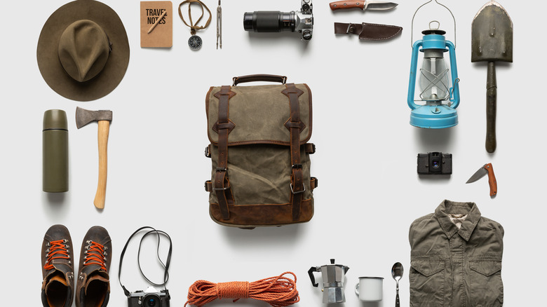 Items for an outdoor trip