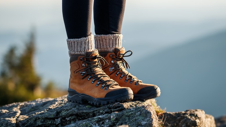 A pair of hiking boots