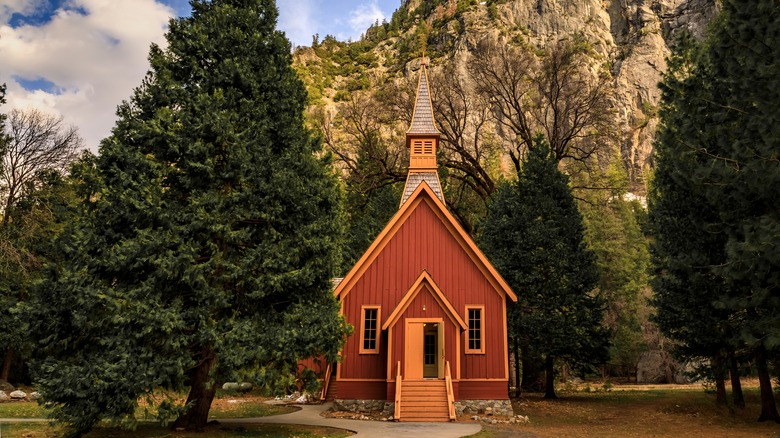 Yosemite Valley Chapel trees