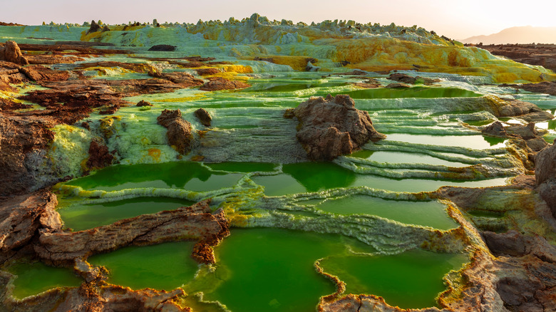 Neon water of Danakil Depression