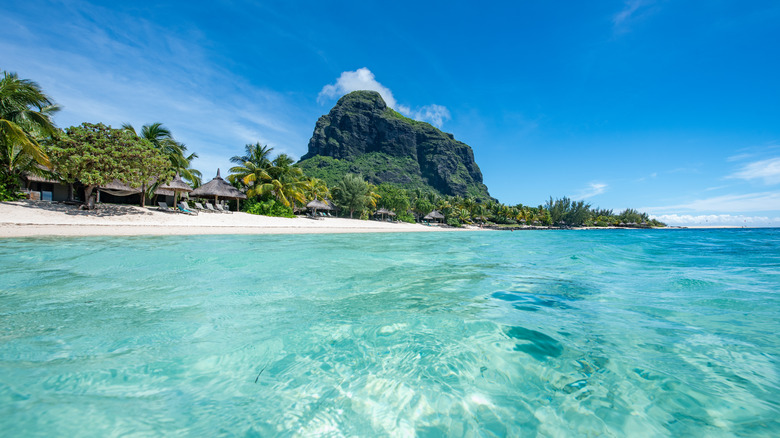 Le Morne beach in Mauritius