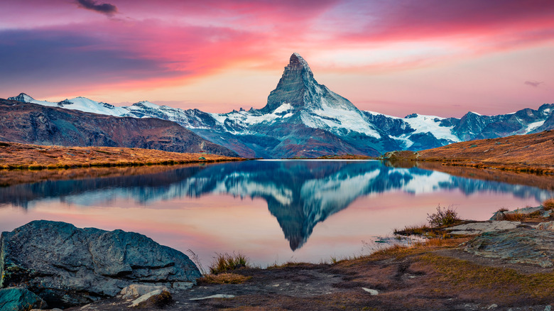 Matterhorn peak reflected in a lake