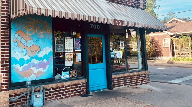 storefront of Sky Blue Cafe