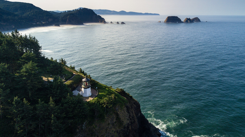 Cape Meares Lighthouse landscape