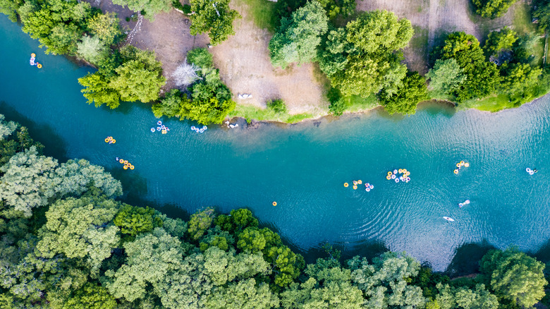 Tubers on the Guadalupe River