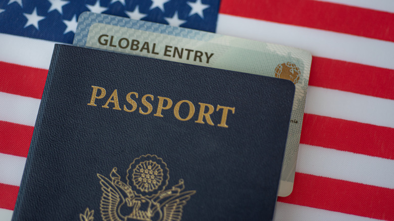 Valid forms of REAL ID, a Global Entry Trusted Traveler ID and a U.S. Passport