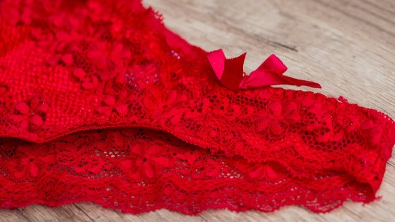 red lace underwear