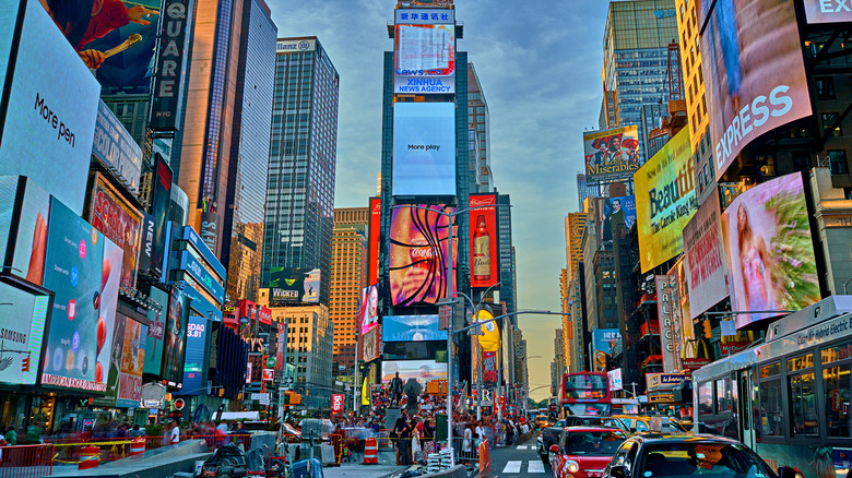 Times Square neon billboards