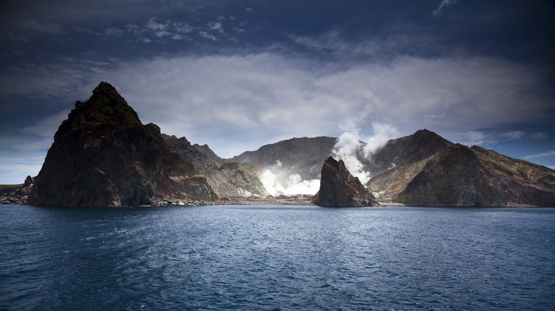 Whakaari volcano off the coast of New Zealand