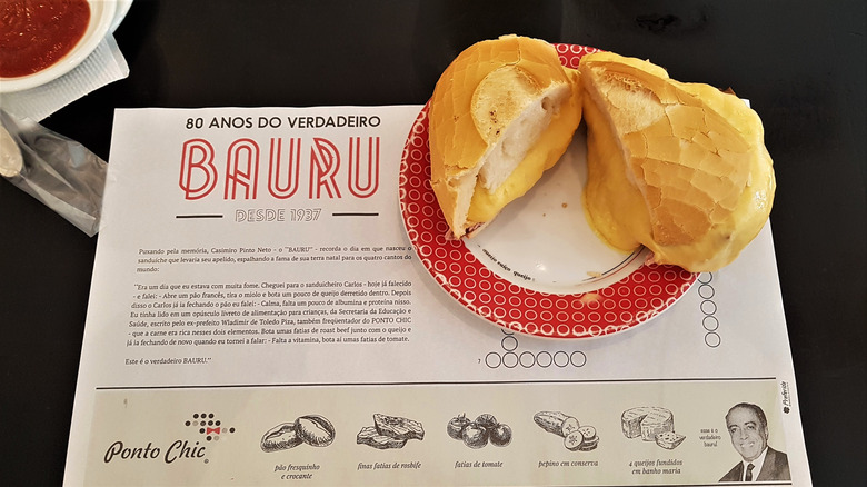 Bauru roast beef sandwich