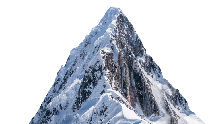 Isolated picture of the peak of Denali in Alaska.