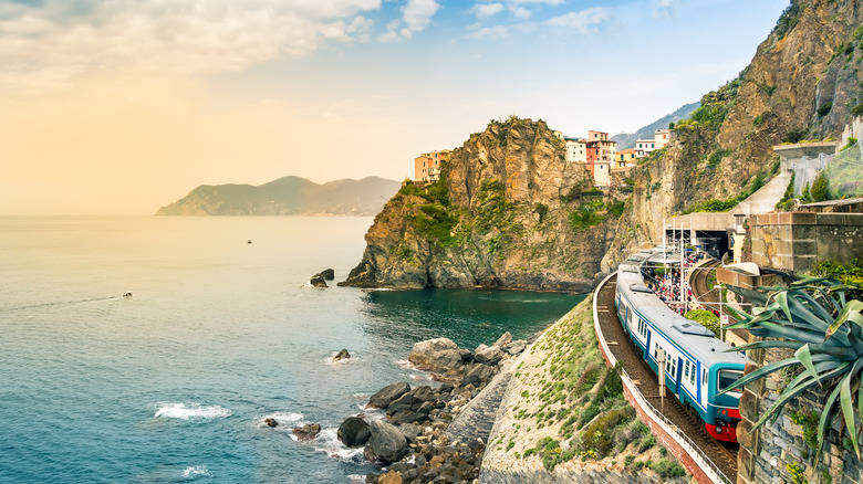 Trenitalia traveling through Cinque Terre