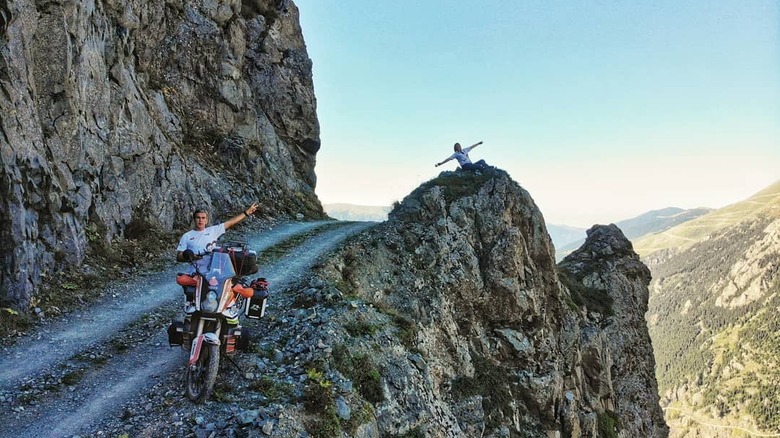 motorcylists on world's most dangerous roads