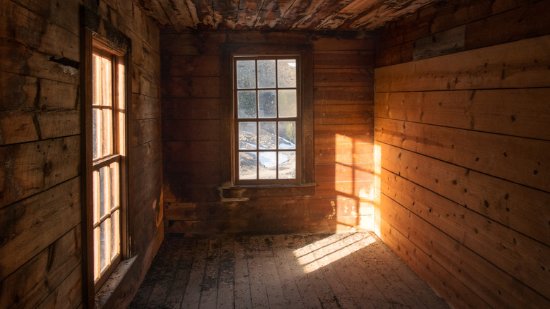 Interior of a cabin in Animas Forks