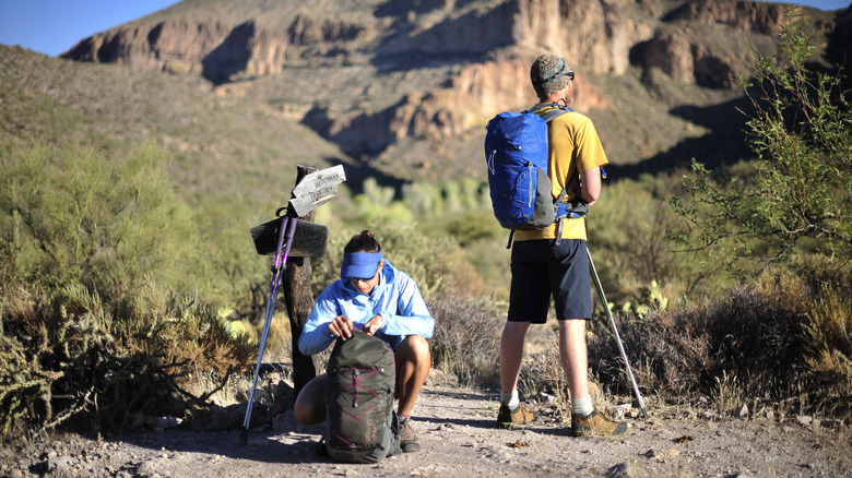 Backpackers in Tonto National Forest