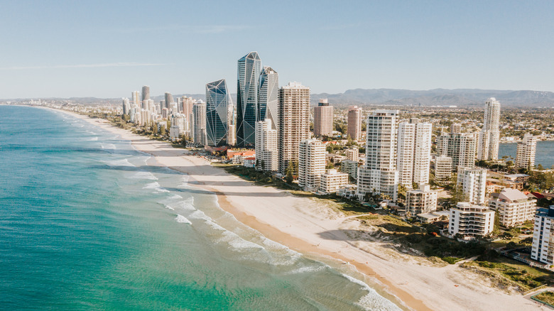 Aerial of Gold Coast strip