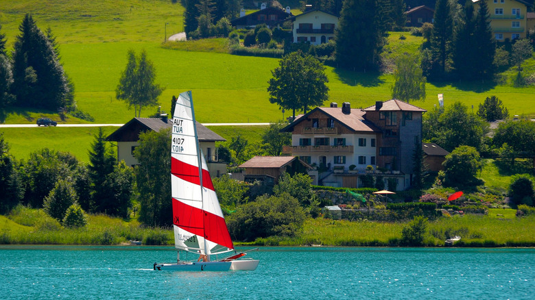 Sailboat on Lake Fuschl