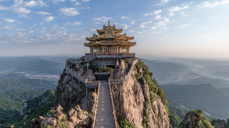 Temple at the top of mount Taishan