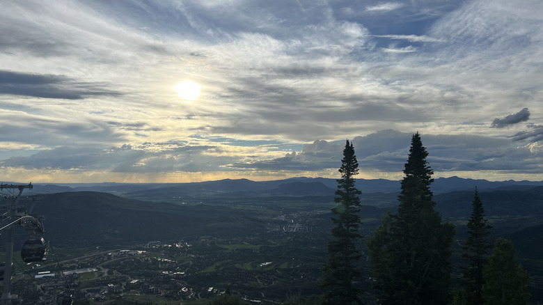 sunset sky over Steamboat Springs