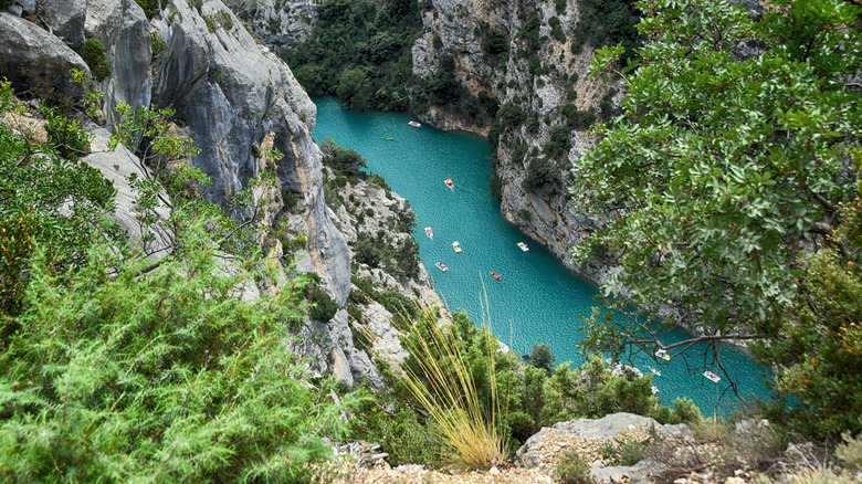 Aerial view of Verdon Gorge