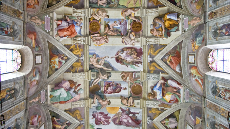 Paintings on the Sistine Chapel's ceiling