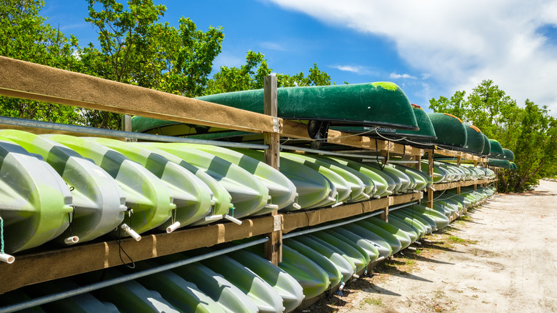 Canoes and kayaks for rent