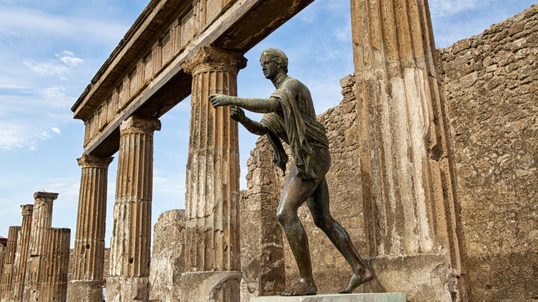 ancient statue and columns