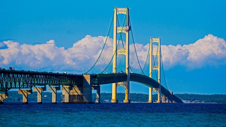 suspension bridge over water