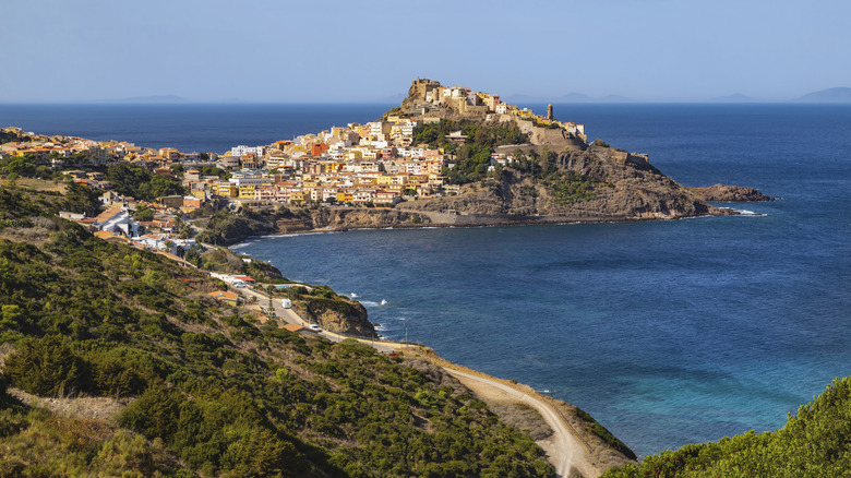 View of Castelsardo in Sardinia