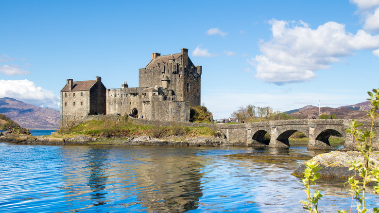 Eilean Donan castle on a sunny day.