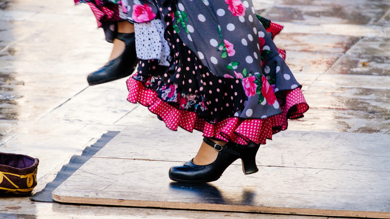 Flamenco dancer's feet