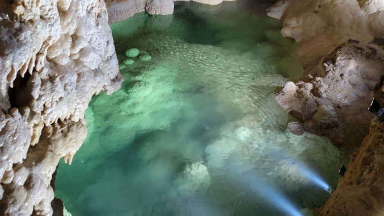 Pool inside Natural Bridge Caverns near San Antonio