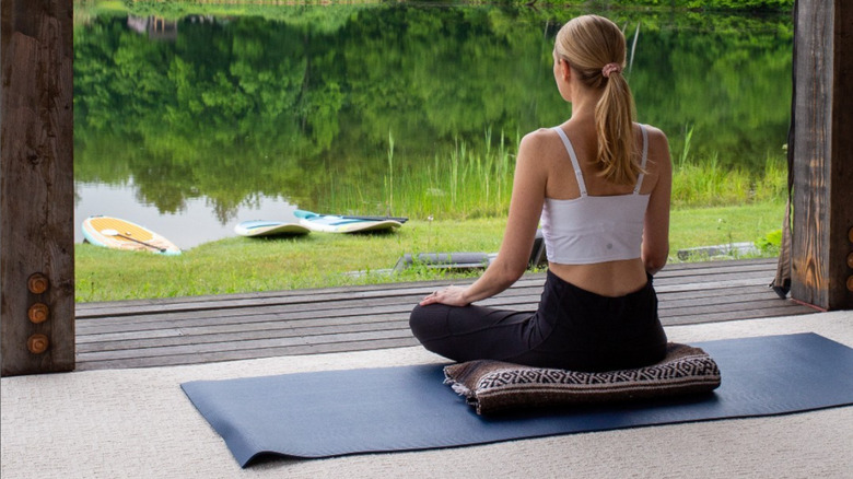 Yoga session at Twin Farms