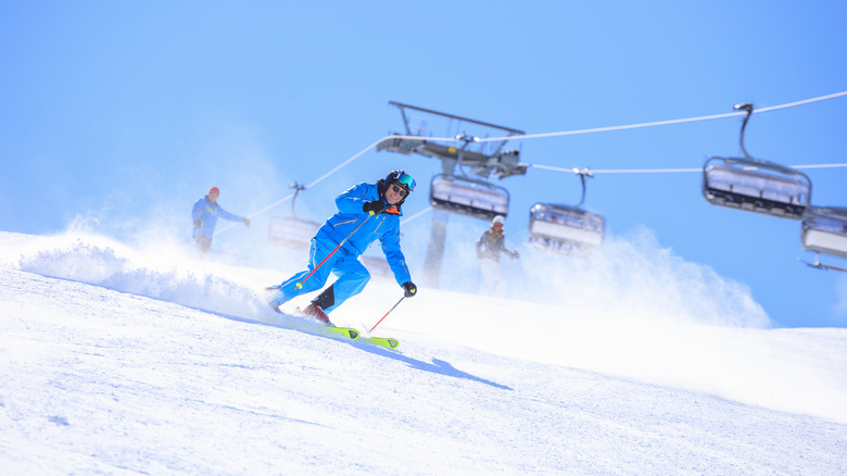 skiers at Livigno