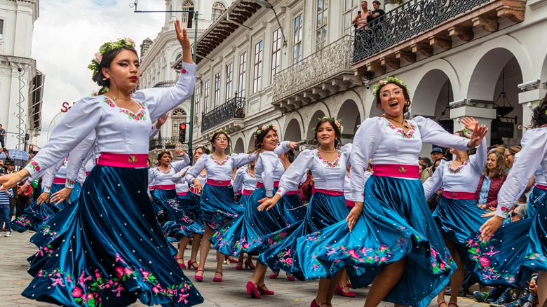 Dancers in Cuenca, Ecuador