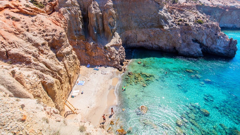 Aerial view of Tsigrado beach