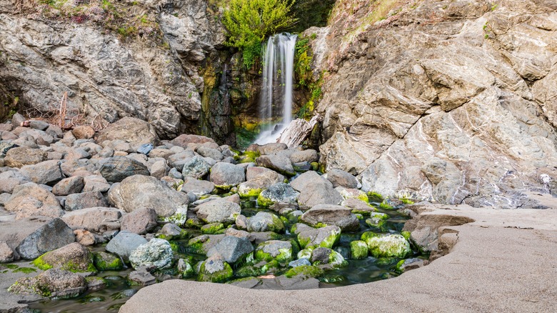 Waterfall at Secret Beach 