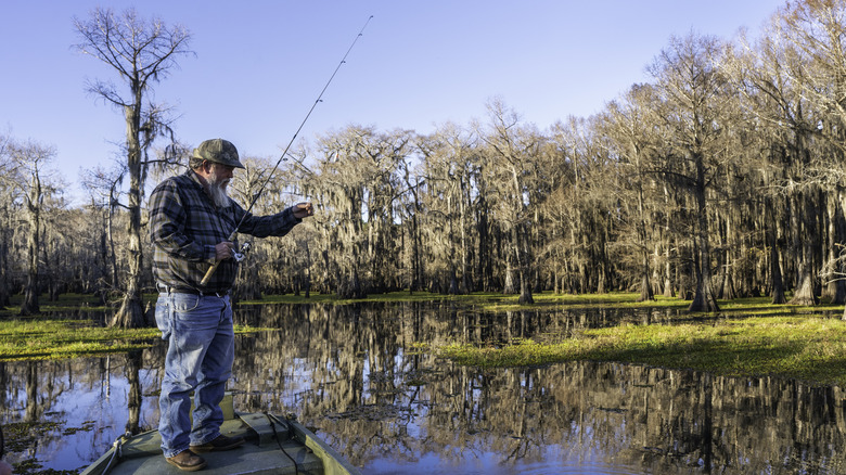 fisher on Texas bayou