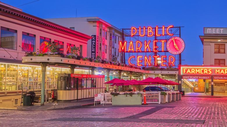 Pike Place Market sign, Seattle, WA
