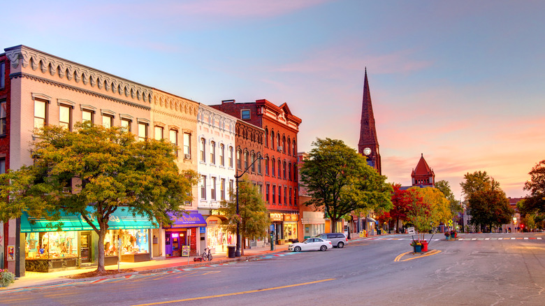 Main Street at sunset