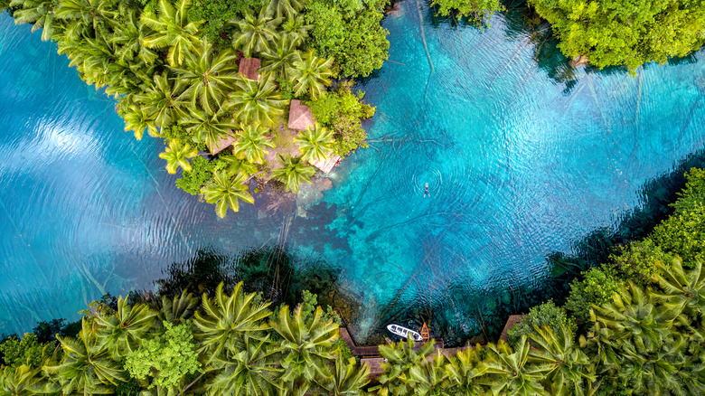 Aerial view of Paisu Pok Lake