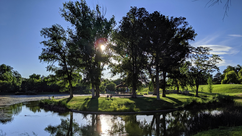 Sugar House Park landscape in summer