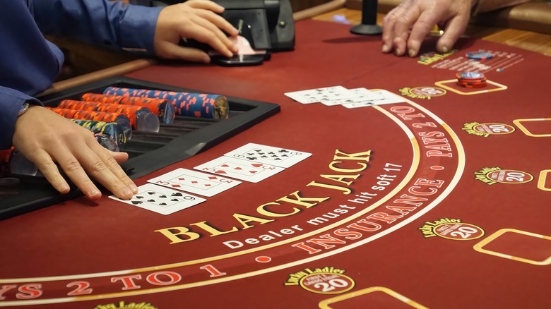 Black jack table in a cruise ship casino