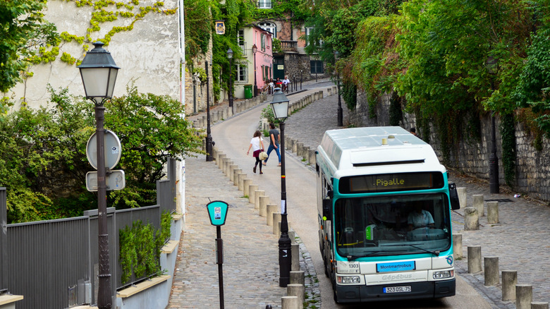 bus on small street