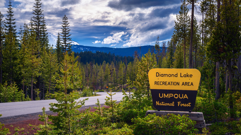 Diamond Lake sign