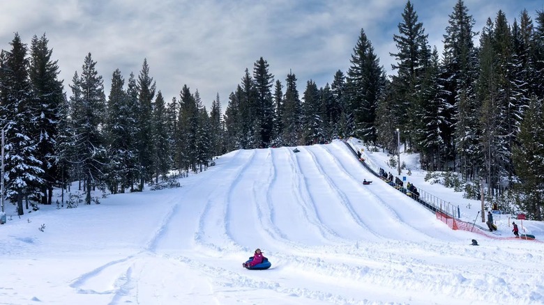 Snow tubing at Diamond Lake Resort