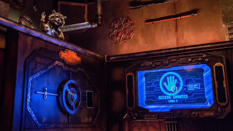 Rocket in Guardians of the Galaxy ride