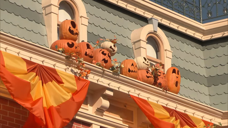 Pumpkins on Main Street at Disneyland