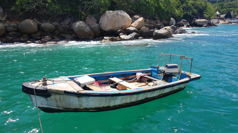 Old boat at Isla de La Roqueta