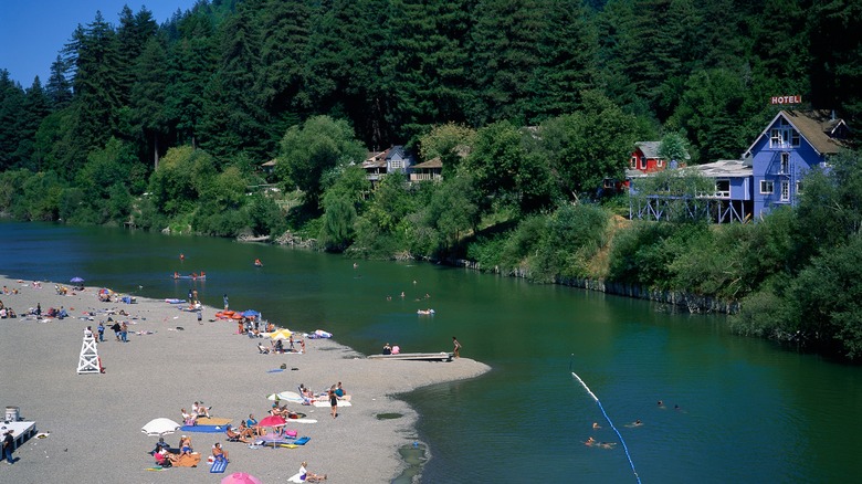 Sunbathers at the Russian River